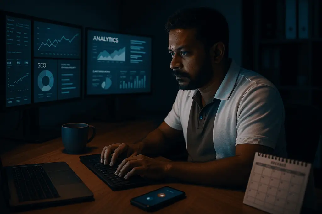 a digital marketer in thrissur working over night